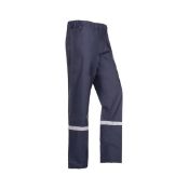 1 x Wellsford Flame Retardant AST Rain Trousers In Navy - Size: Large - 100 % Waterproof, Windproof,