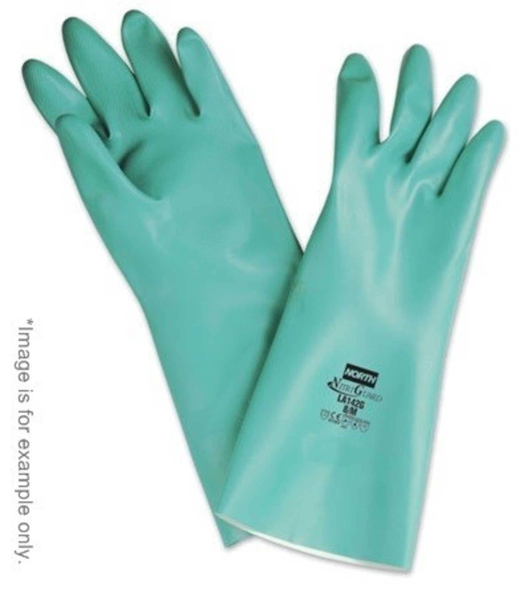 60 x Pairs Of Nitriguard Plus™ Unsupported Nitrile, Chemical Resistant Gloves - Size: 8 / Medium,