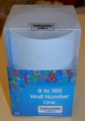 9 x Taskmaster 0 to 100 Wall Number Line Maths Classroom School Education Charts - Brand New Box of