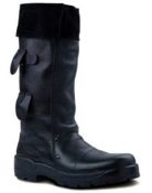 1 x Pair Of Goliath High Leg Foundry Steel Toe Boots - Heavy Duty Leather - Size 6 - CL185 - Ref:
