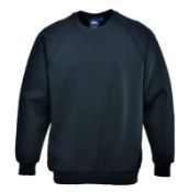1 x Portwest Roma Sweatshirt - Black - Large - CL185 - Ref: PW/B300/BLK/L/P46 - New Stock -