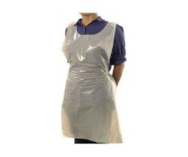3 x Packs of Pal Disposable Poly Aprons - White - 100 Per Pack - CL185 - Ref: PA/94110KX/WHT/100/P43