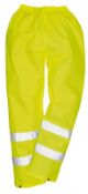 9 x Pair Of Portwest S480 Hi-Vis Traffic Trousers - Class 3/rail Spec Overtrousers For Tough Working