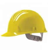 50 x JSP Helmet Mk3 Comfort Plus/Slip Ratchet - Yellow - CL185 - Ref: JS/AHC110/YEL/P22 - New