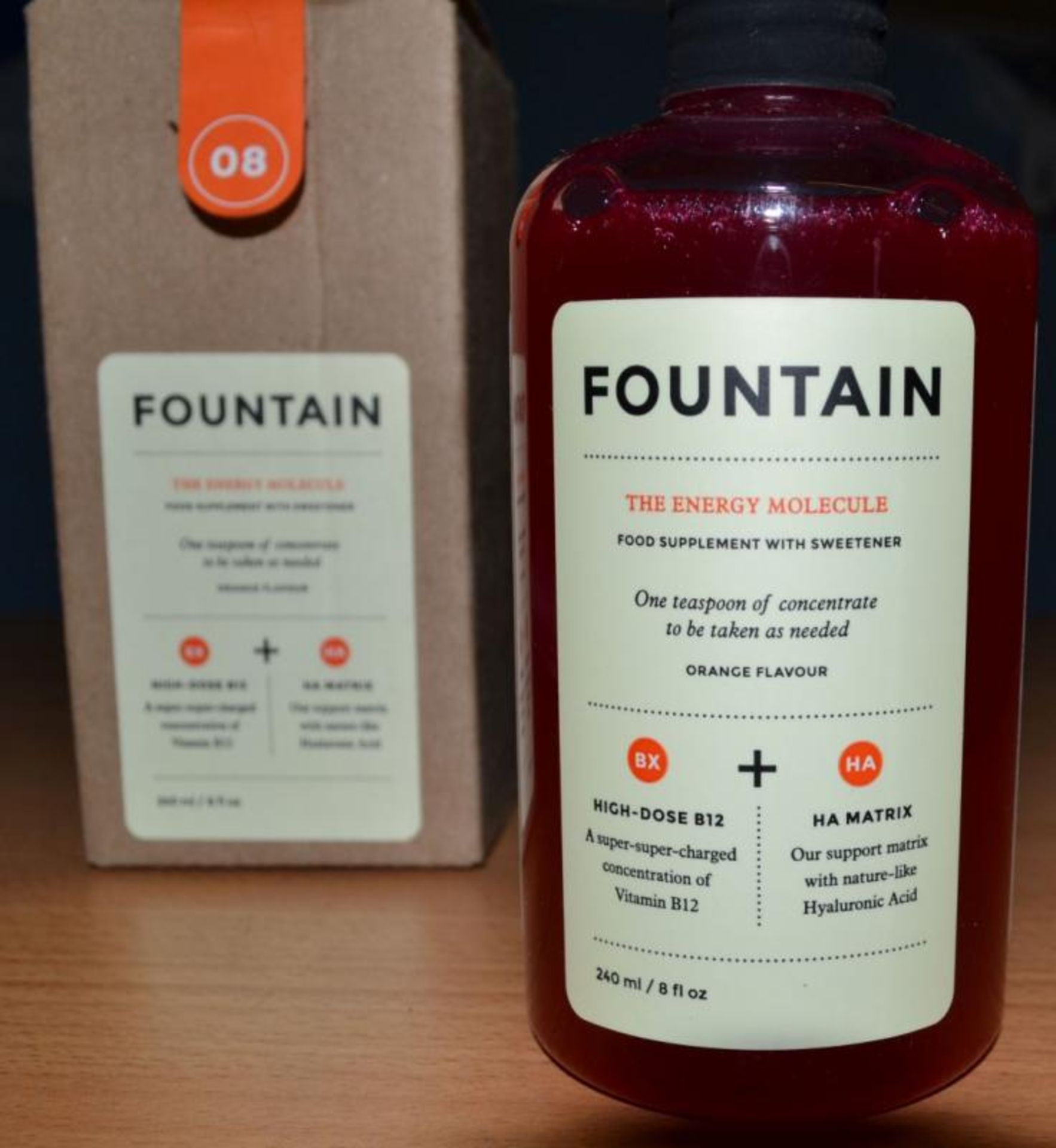10 x 240ml Bottles of Fountain, The Energy Molecule Supplement - New & Boxed - CL185 - Ref: DRT0643 - Image 4 of 7