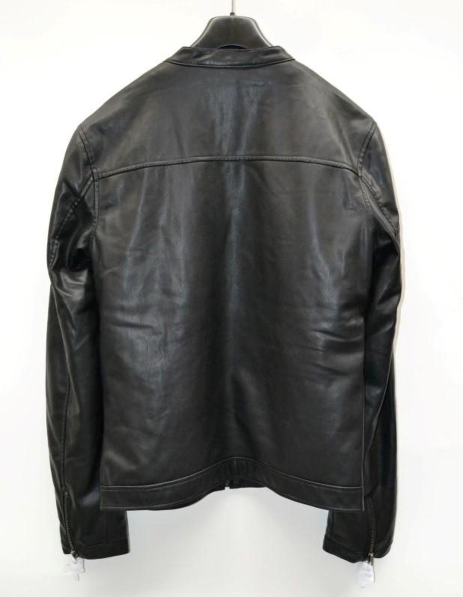 1 x GNIOUS "Black Label" Mens Soft Leather Coat - Design: BB - New Stock With Tags - Recent Store - Image 3 of 3