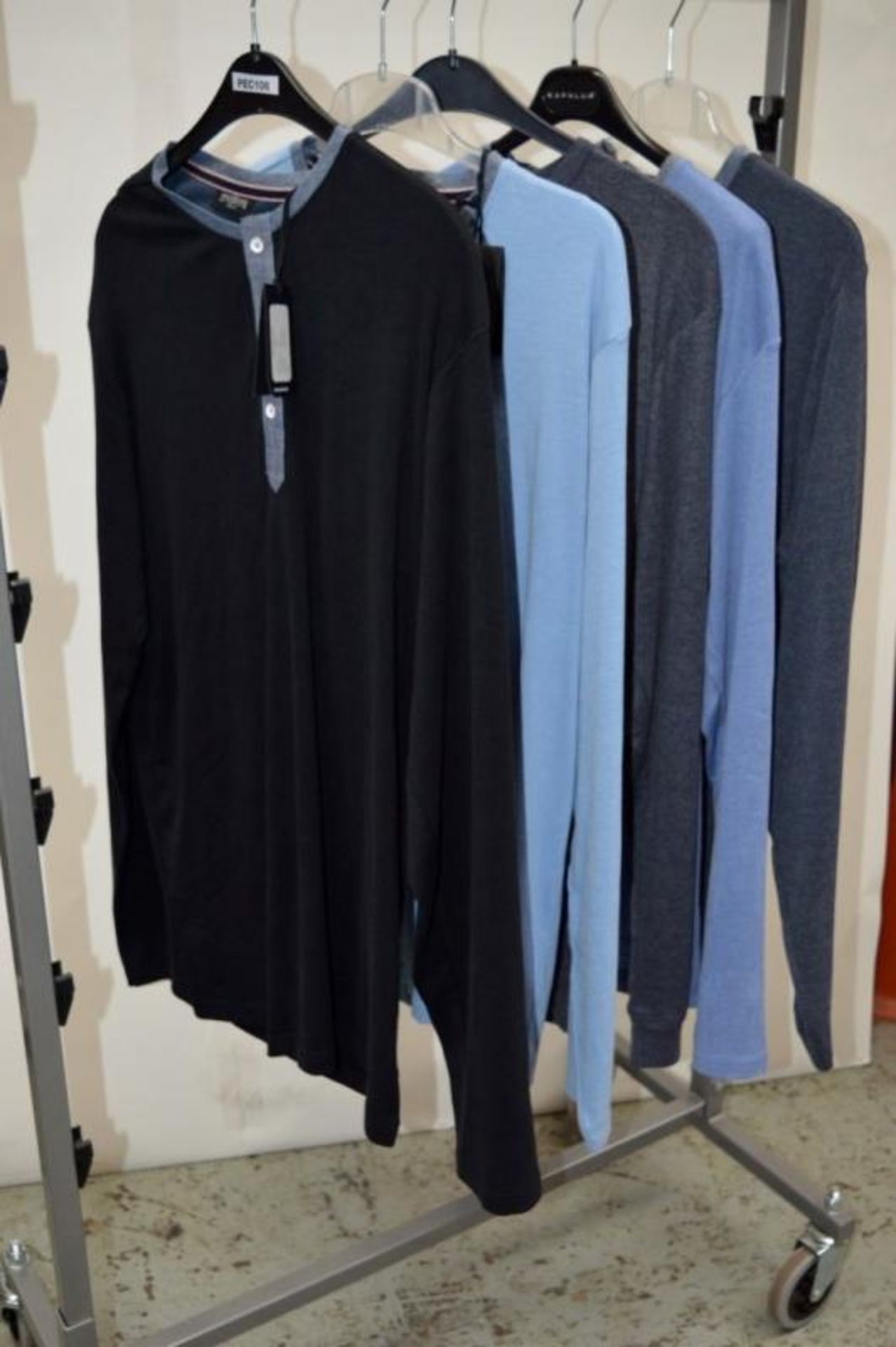 5 x Assorted PRE END Branded Mens Long Sleeve Tops - New Stock With Tags - Recent Retail Closure -