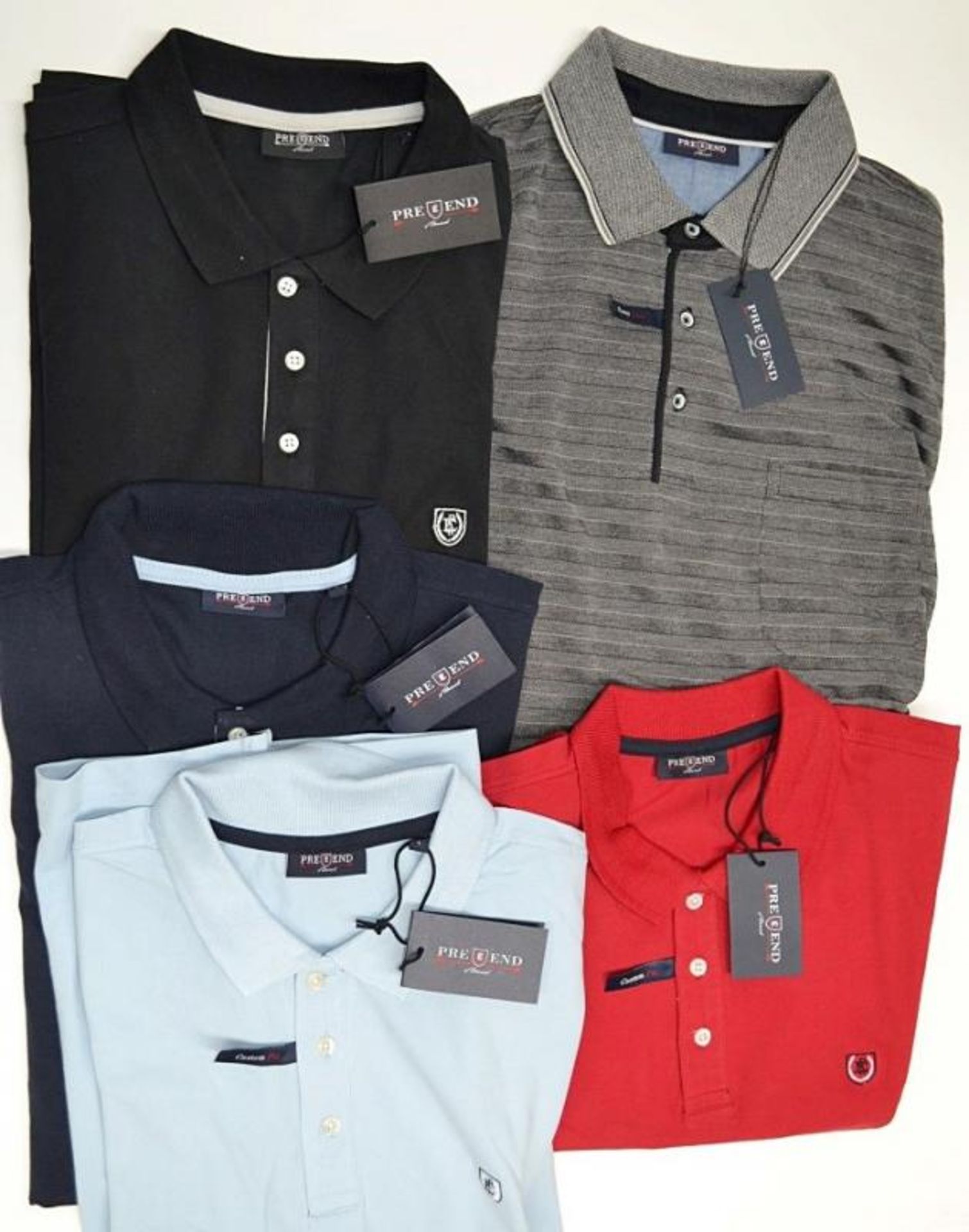 5 x Assorted Pre End Branded Mens Short Sleeve Polo Shirts - New Stock With Tags - Recent Retail - Image 2 of 4