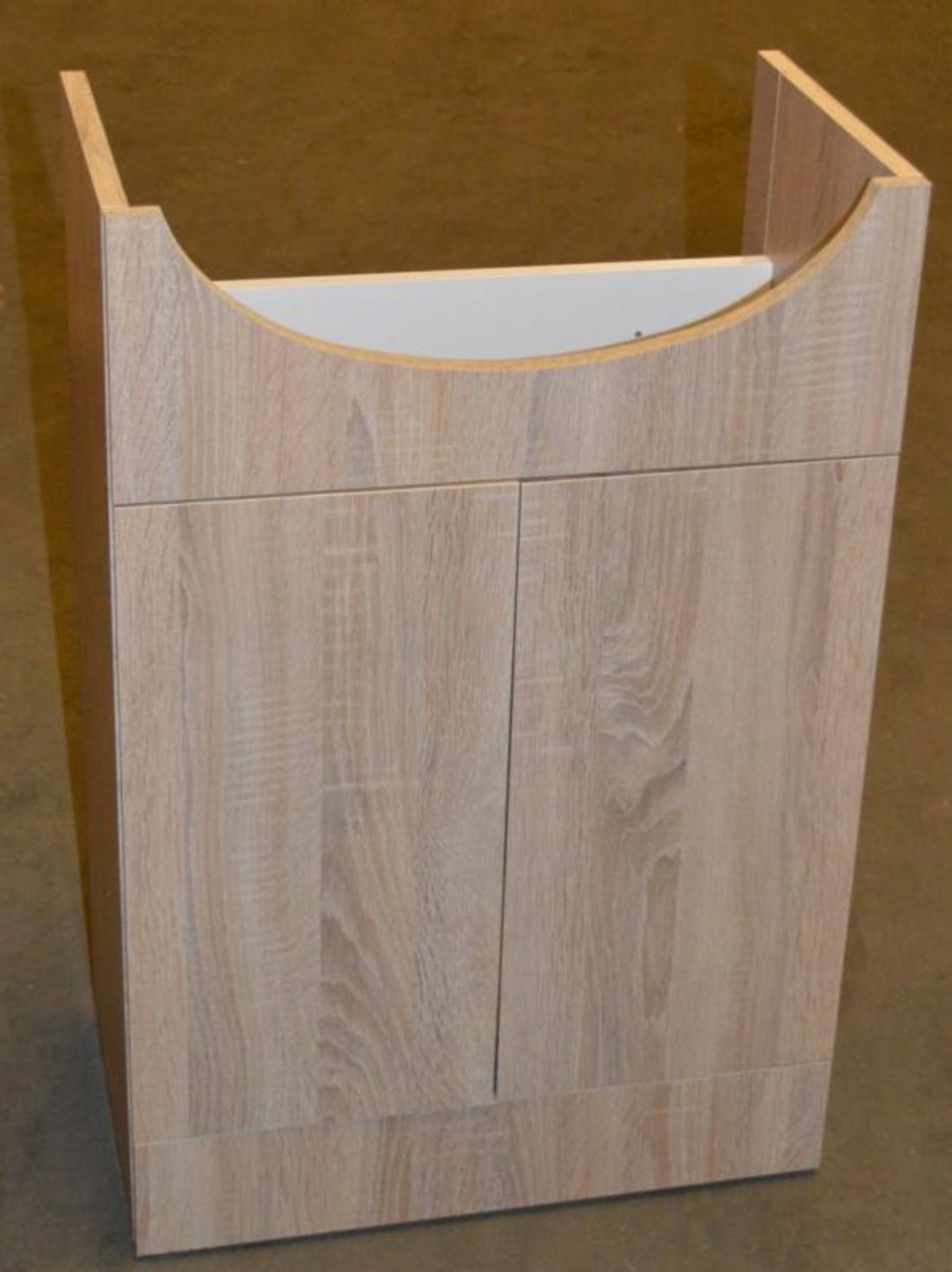 1 x Oak 520mm Bathroom Vanity Cabinet - Sink Basin Not Included - CL190 - Ref GIL011 - Unused - Image 3 of 4