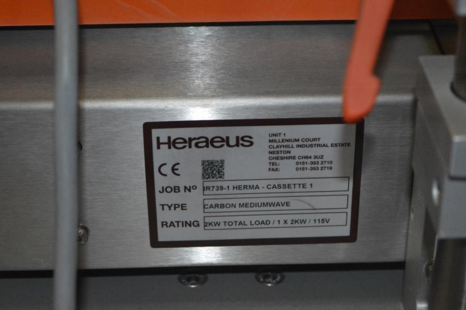 1 x Herma Infrared Label Applicating Heat Tunnel - Manufactured in 2015 - Designed For Applying - Image 6 of 30