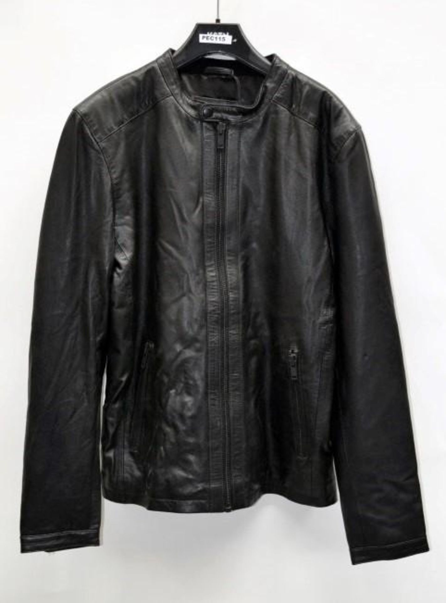 1 x GNIOUS "Black Label" Mens Lamb Nappa Leather Coat - Design: Sergi - New Stock With Tags - Recent