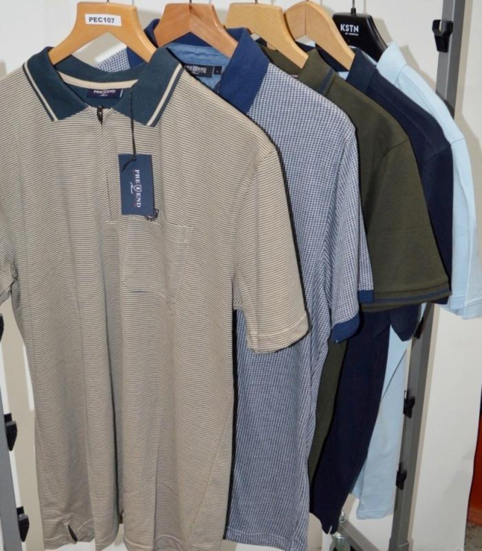 5 x Assorted PRE END Branded Mens Polo Shirts - New Stock With Tags - Recent Retail Closure -