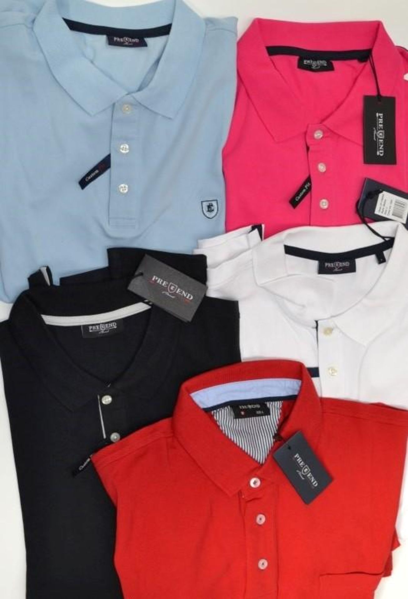 5 x Assorted Pre End Branded Mens Short Sleeve Polo Shirts - New Stock With Tags - Recent Retail - Image 2 of 6