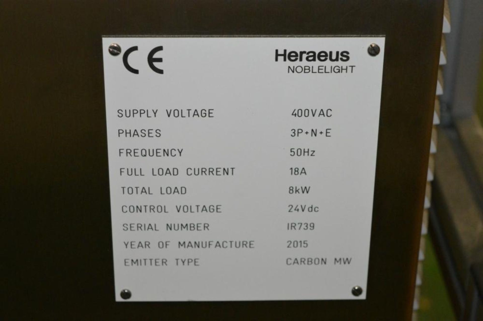 1 x Herma Infrared Label Applicating Heat Tunnel - Manufactured in 2015 - Designed For Applying - Image 21 of 30