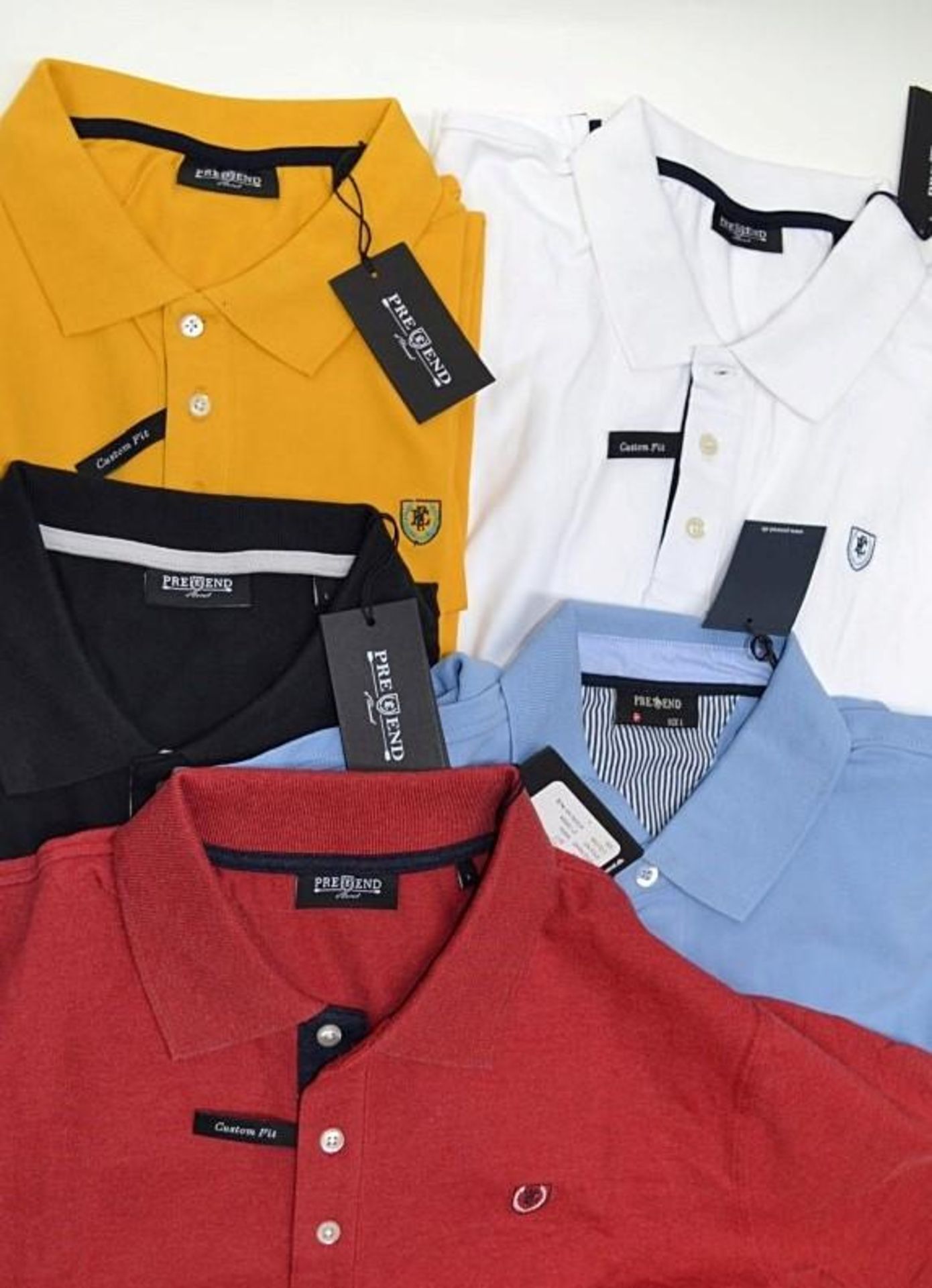 5 x Assorted Pre End Branded Mens Short Sleeve Polo Shirts - New Stock With Tags - Recent Retail - Image 2 of 4
