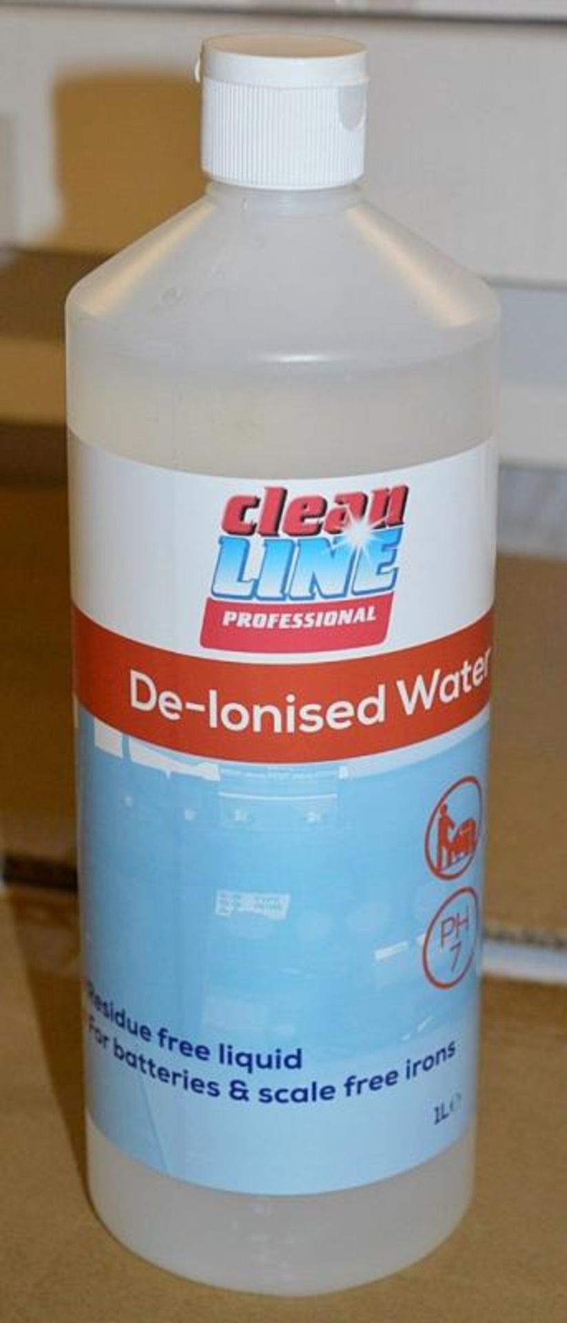 30 x 1-Litre Clean Line Professional Branded De-Ionised (Distilled) Water - New / Unused Stock -