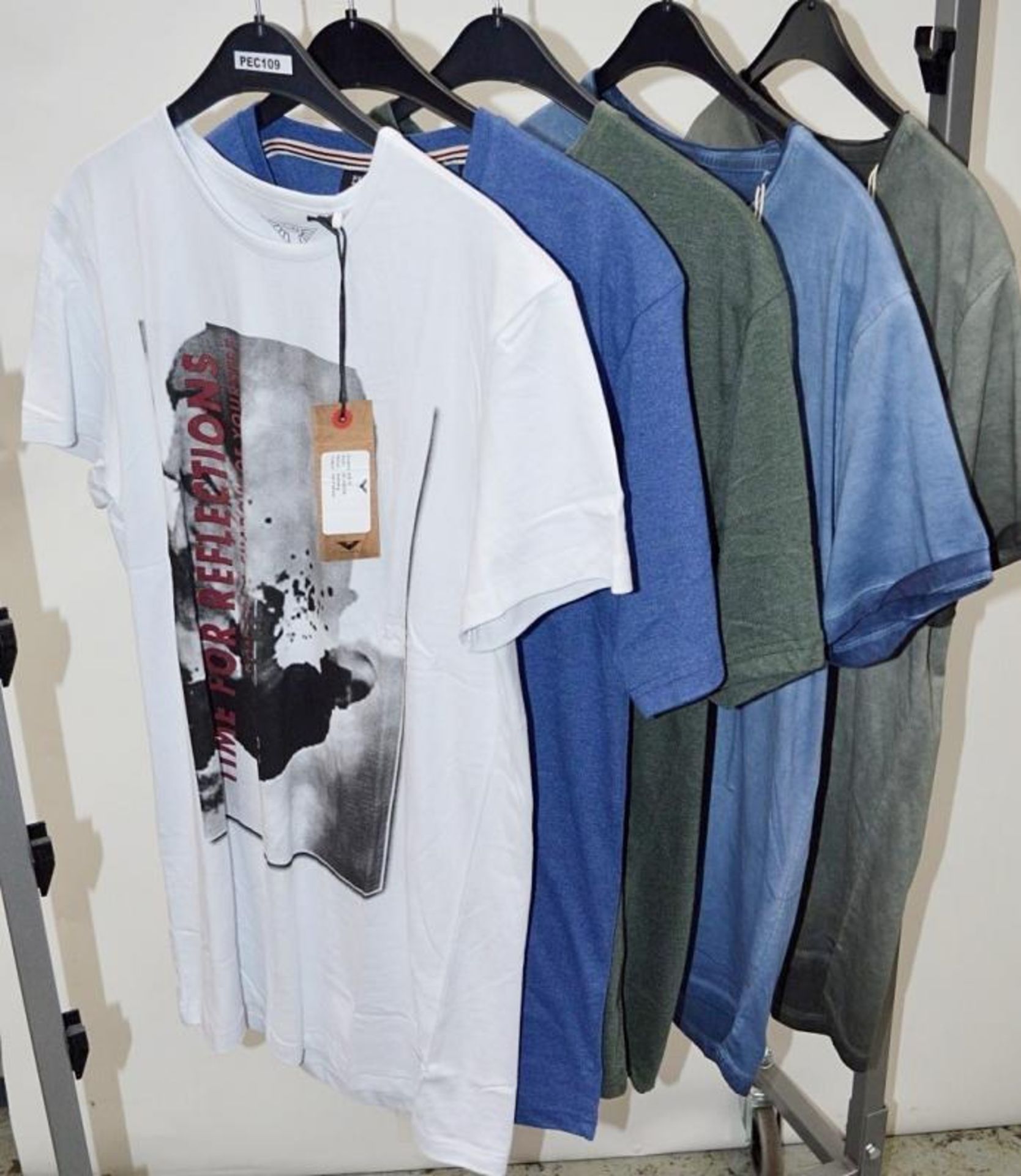 5 x Assorted PRE END / GNIOUS Branded Mens T-Shirts - New Stock With Tags - Recent Retail