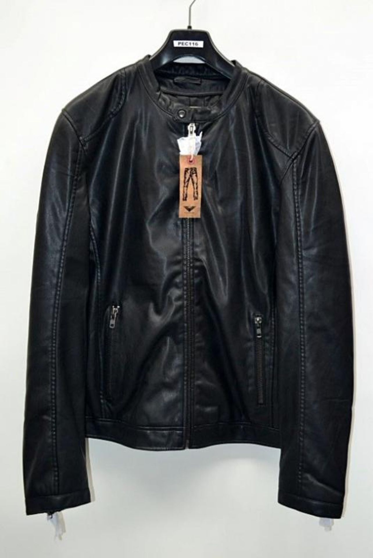 1 x GNIOUS "Black Label" Mens Soft Leather Coat - Design: BB - New Stock With Tags - Recent Store