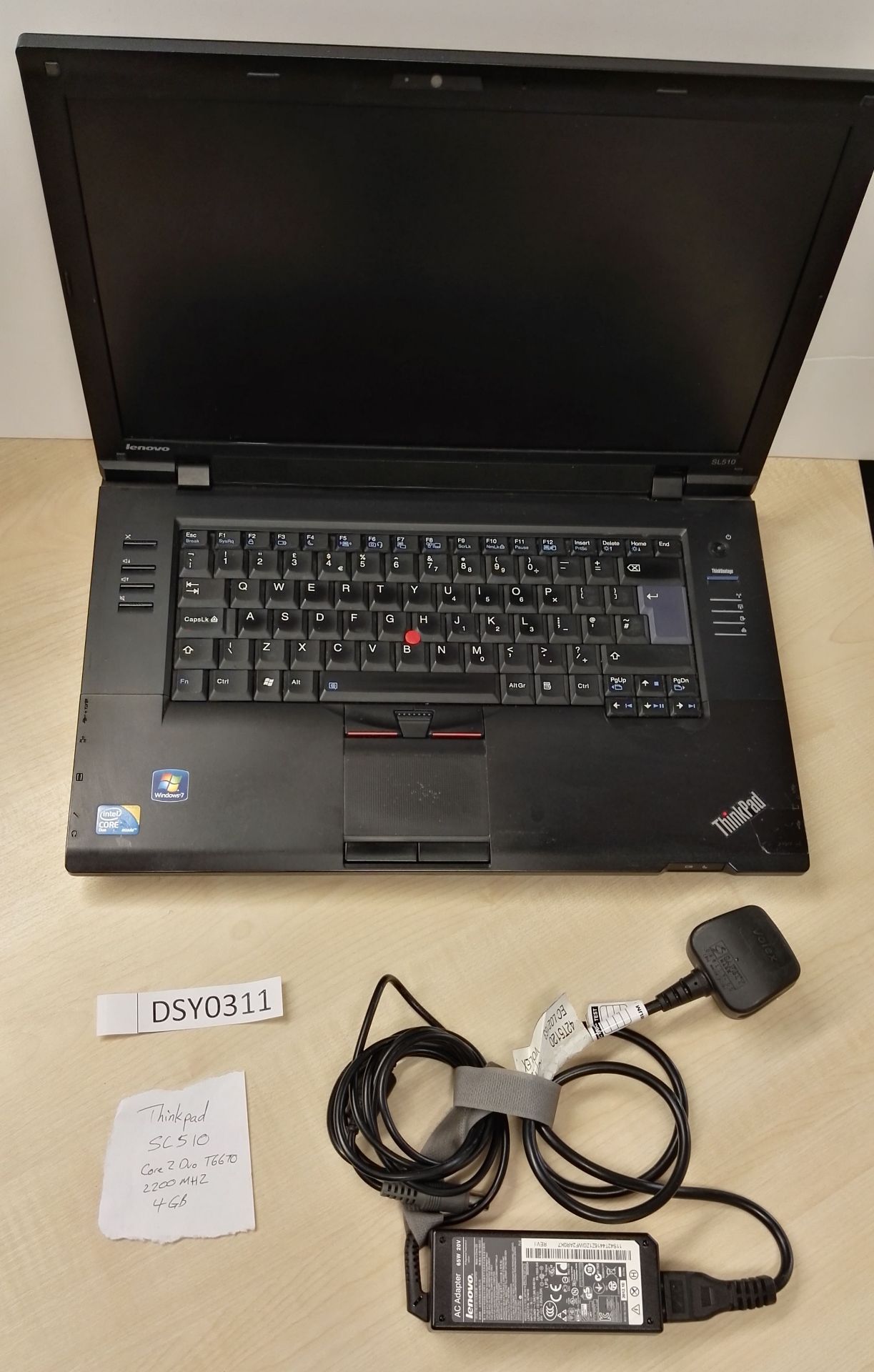 1 x Lenovo Thinkpad SL510 Laptop Computer - Features a 15.6 Inch Screen, Intel Core 2 Duo T6670 2.2g