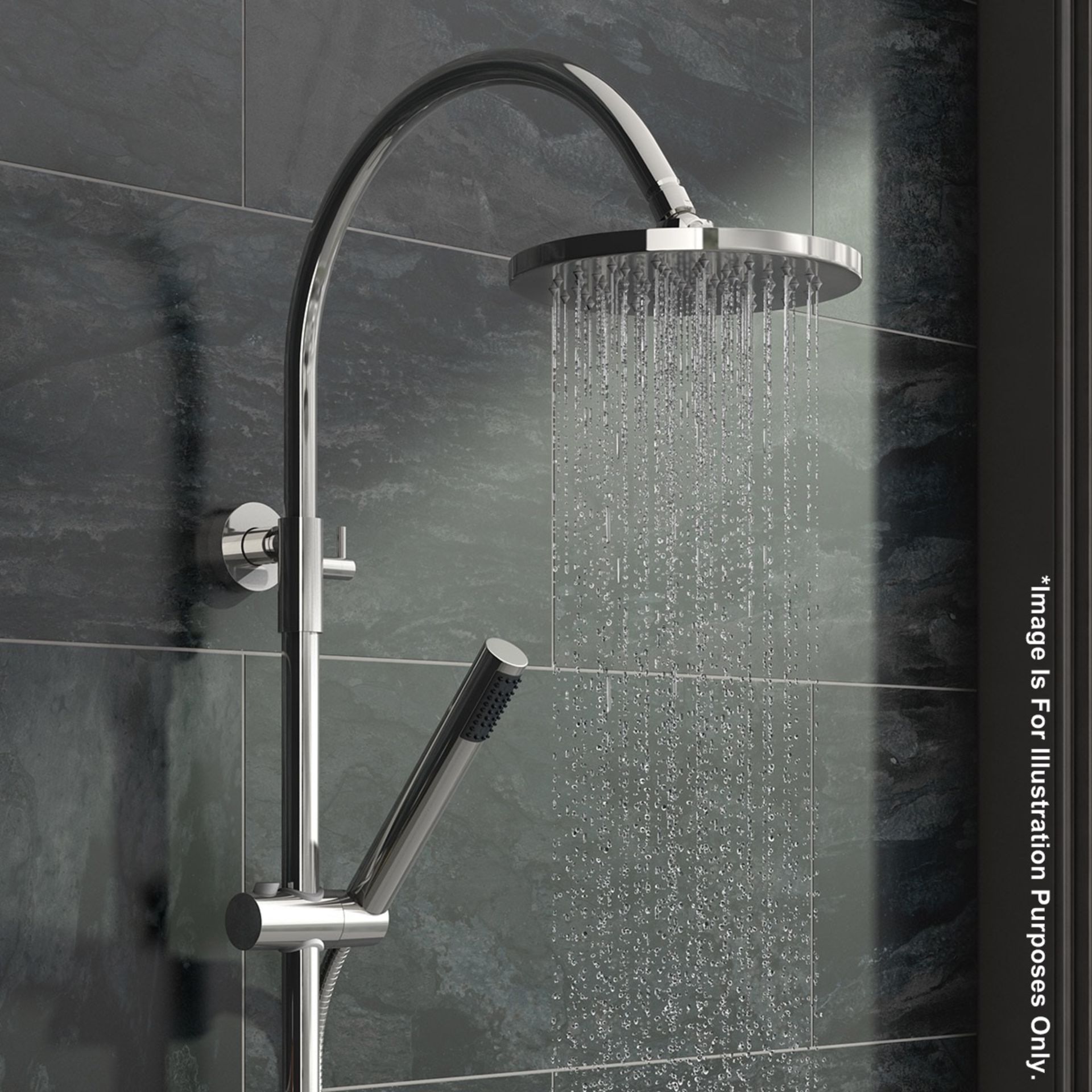 1 x ARIA Round Head Thermostatic Shower Kit - Chrome - CILISS4 - Ref: MBI027 - CL190 - Location: - Image 3 of 15