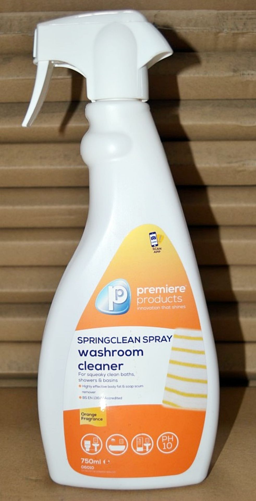 6 x 750ml Bottles Of Premiere "Springclean Spray" Commercial Washroom Cleaner - Orange Fragrance - - Bild 2 aus 7