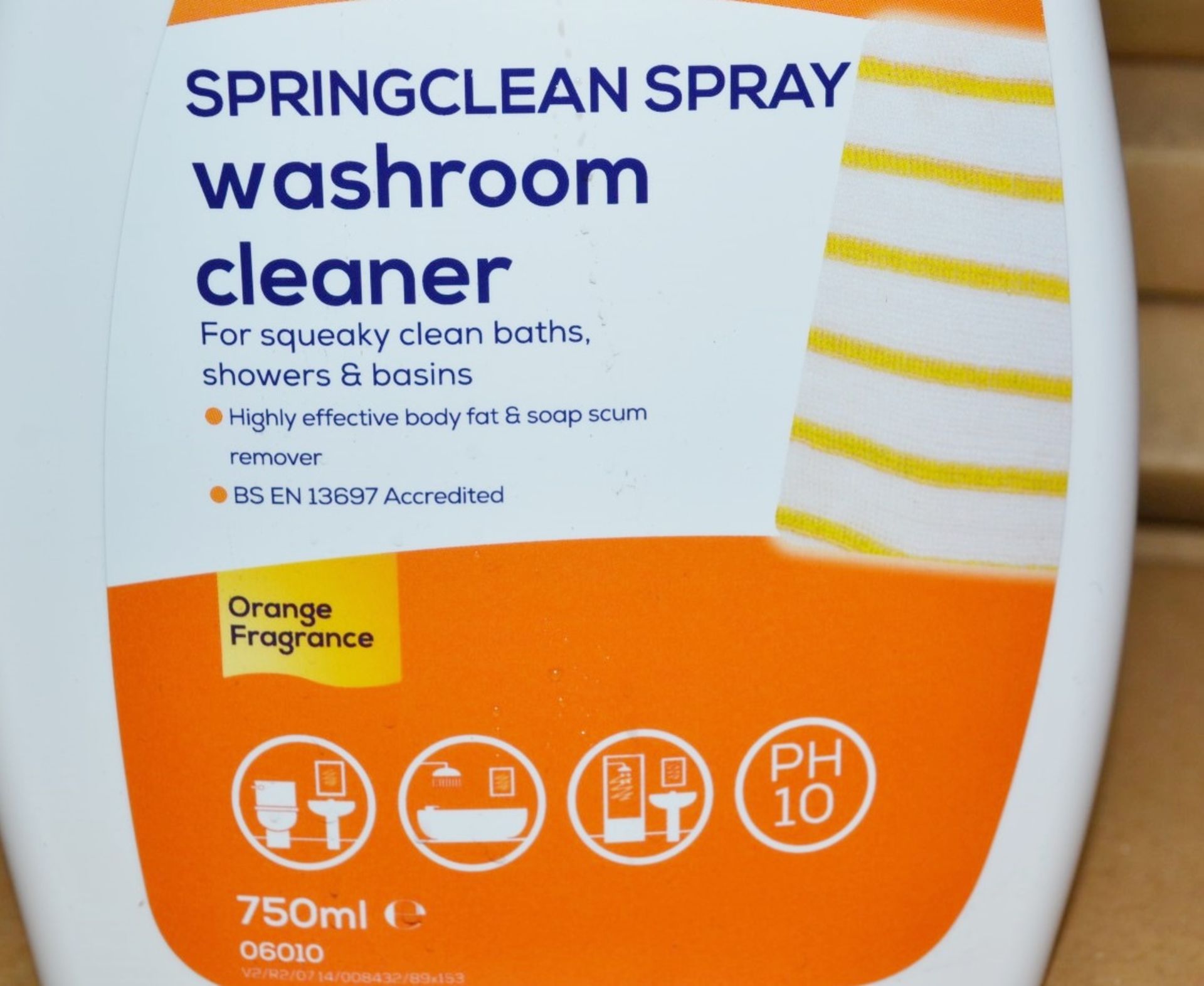 6 x 750ml Bottles Of Premiere "Springclean Spray" Commercial Washroom Cleaner - Orange Fragrance - - Image 6 of 7
