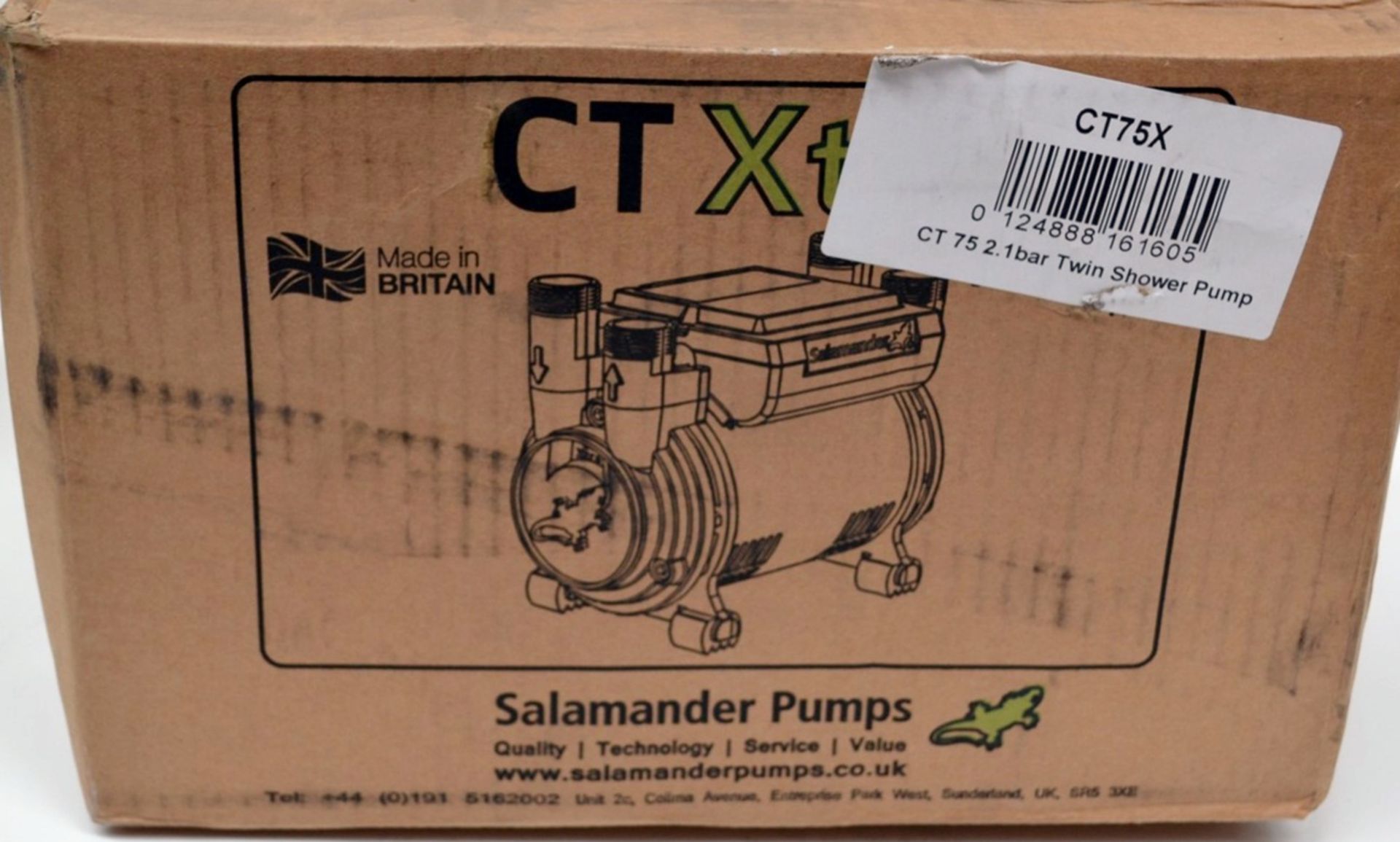 1 x Salamander CT75 Xtra 2.0 Bar Twin Positive Shower Pump - Ref: MBI017 - CL190 - Unused Boxed - Image 2 of 6