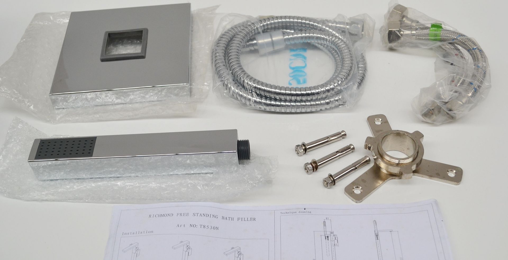 1 x Richmond Freestanding Bath Filler Tap In Chrome - Ref: MBI002 - CL190 - Unused Boxed Stock - - Image 7 of 8