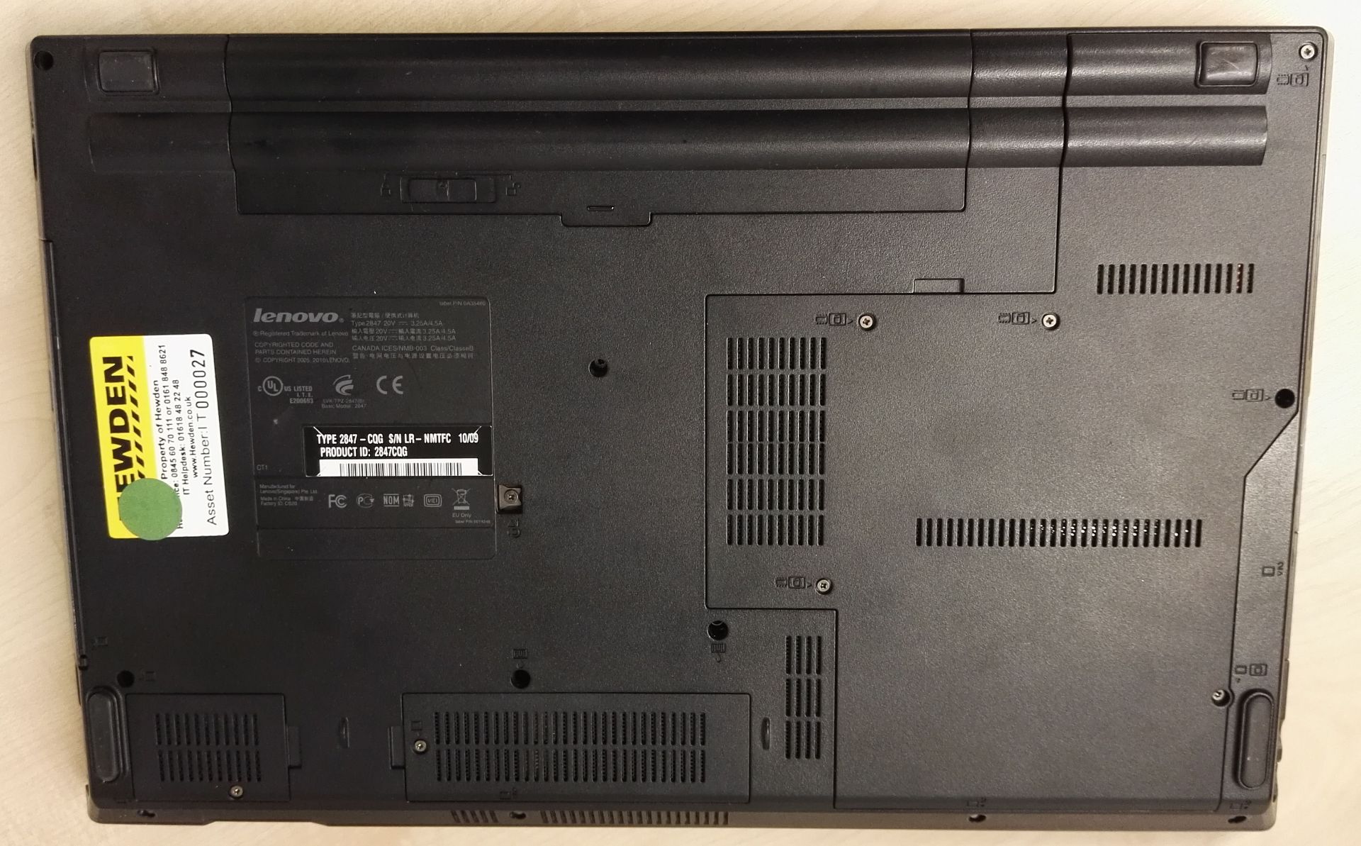 1 x Lenovo Thinkpad SL510 Laptop Computer - Features a 15.6 Inch Screen, Intel Core 2 Duo T6670 2.2g - Image 5 of 8