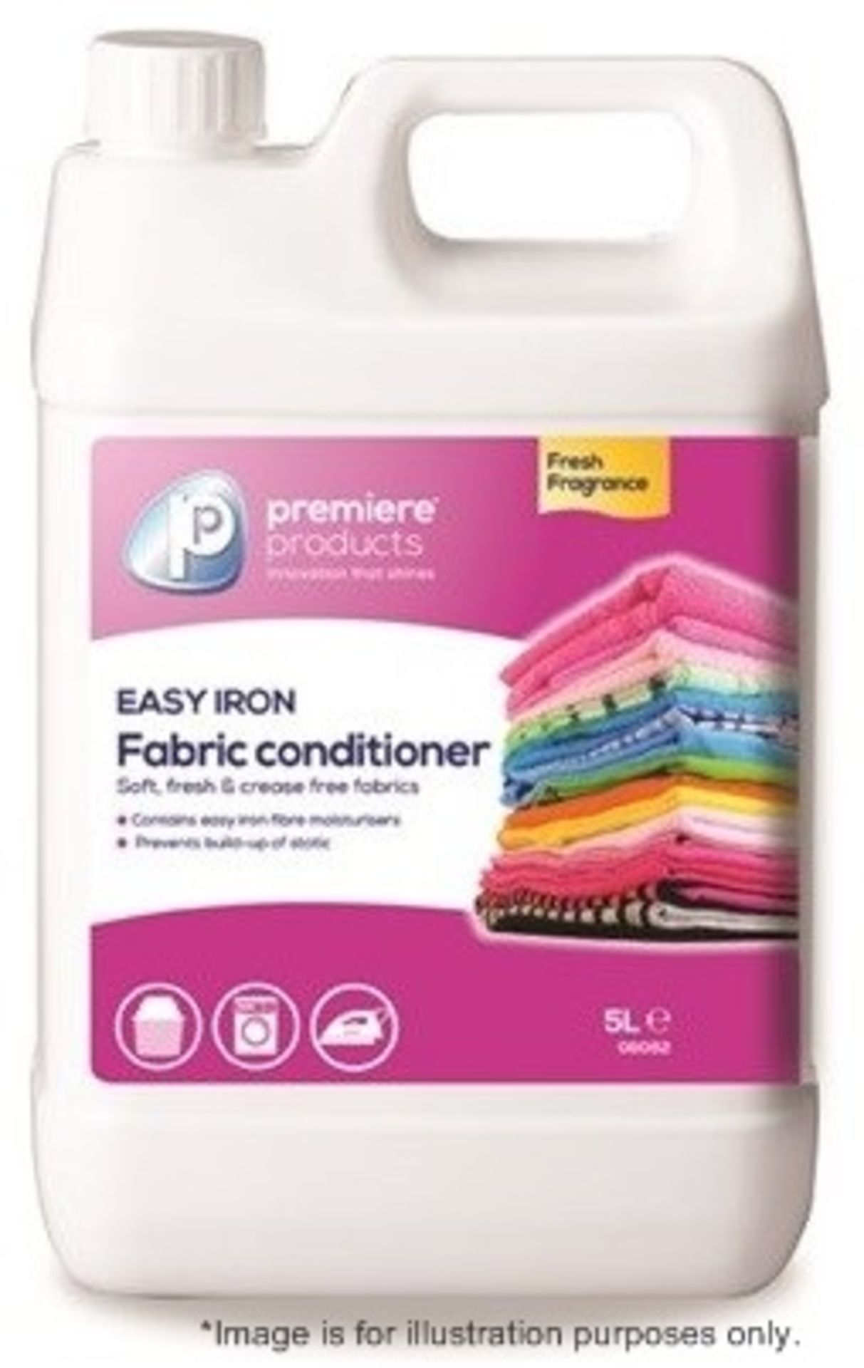 2 x 5ltr Premiere Products Easy Iron fabric conditioner - New Boxed Stock - CL083 - Ref 08062 -