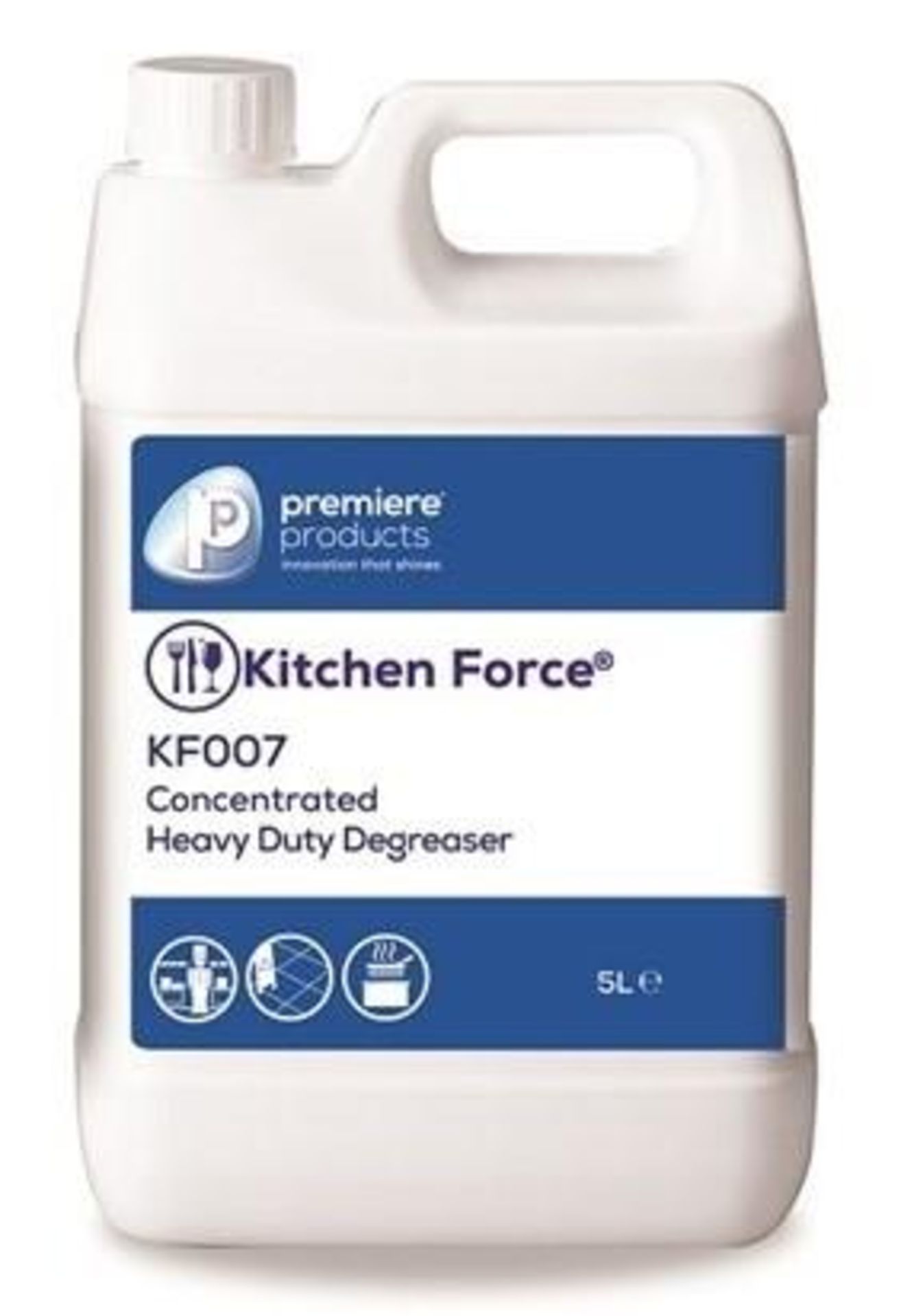 2 x Kitchen Force 5 Litre Concentrated Heavy Duty Degreaser - Premiere Products - Includes 2 x 5