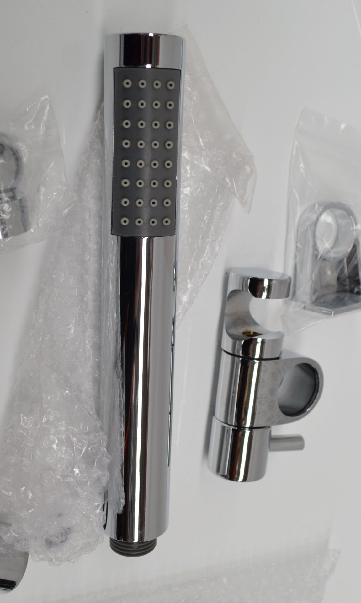 1 x ZEPHYR Shower Kit with Round Head and Minimalist Handset - Chrome - Ref: MBI004 - CL190 - H116 x - Image 5 of 7