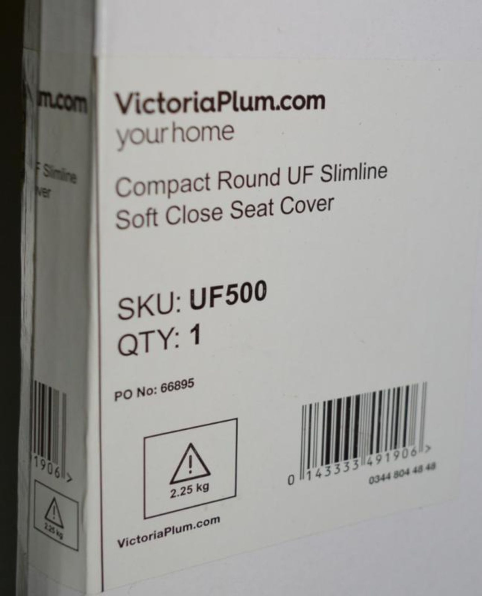 1 x Compact Round UF Slimline Soft Close Toilet Seat - Unused Stock - Ref PV057 - Location: - Image 2 of 3