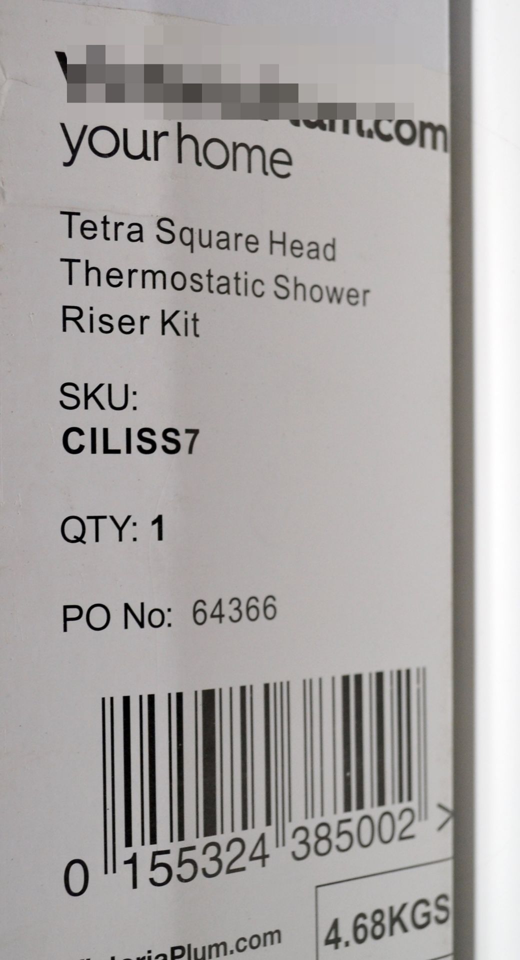 1 x TETRA Square Head Thermostatic Shower Riser Kit - CILISS7 - Ref: MBI005 - CL190 - Unused Boxed - Image 3 of 10