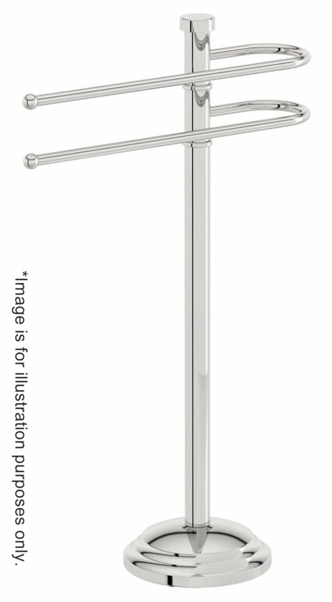 1 x Traditional Freestanding Towel Rail - Ref: MBI021 - CL190 - Stainless Steel, Finished In - Image 2 of 6