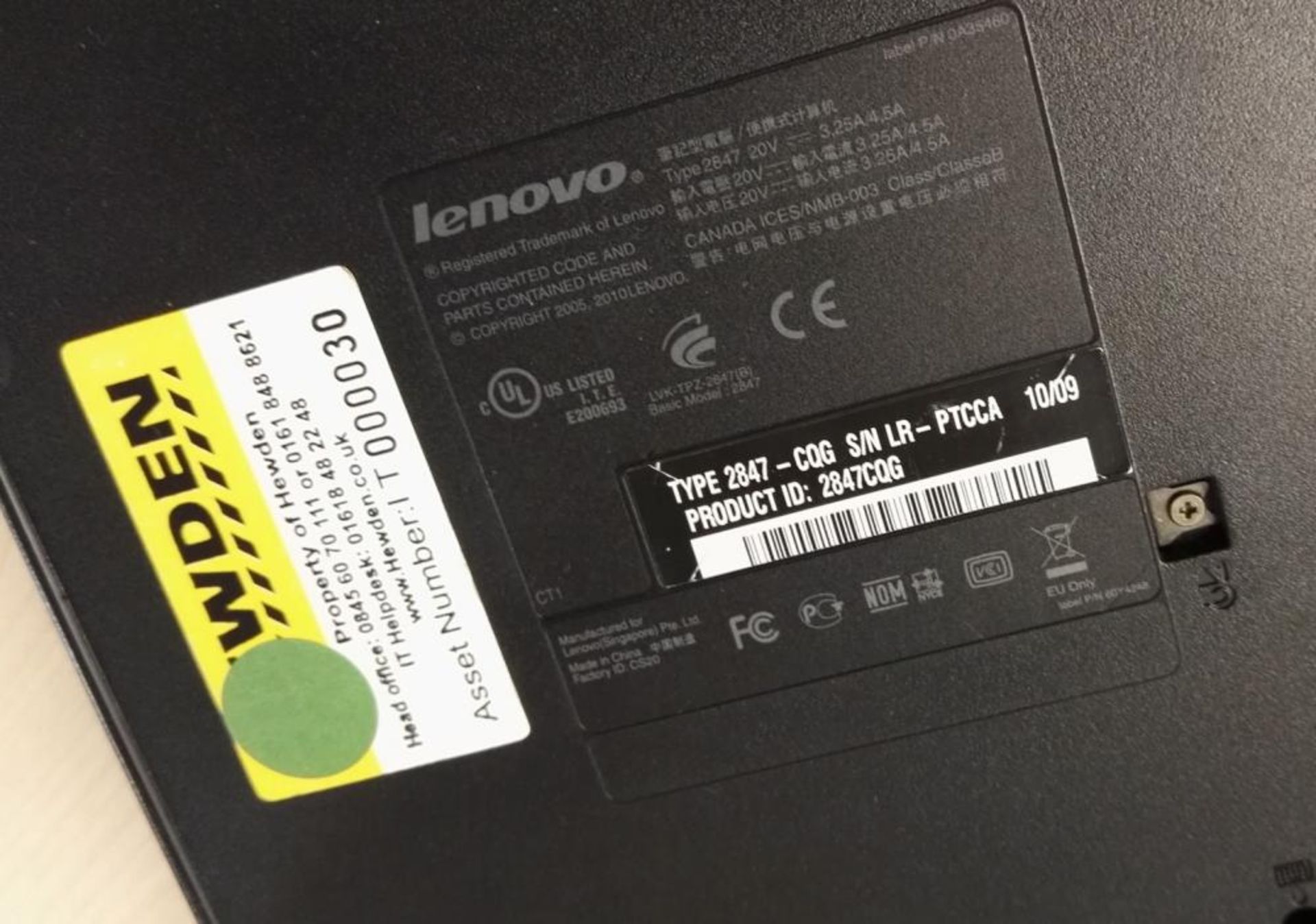 1 x Lenovo Thinkpad SL510 Laptop Computer - Features a 15.6 Inch Screen, Intel Core 2 Duo T6670 2.2g - Image 9 of 10