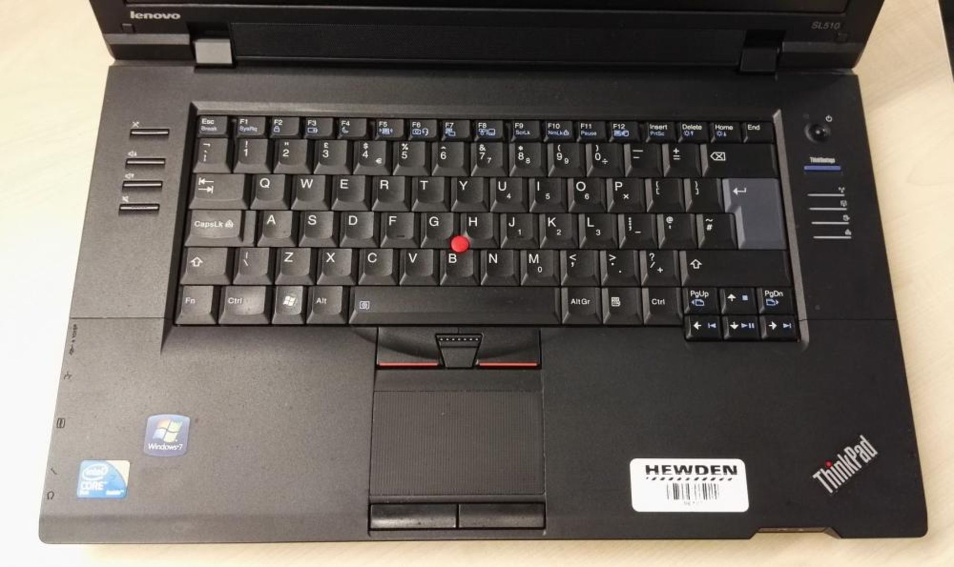 1 x Lenovo Thinkpad SL510 Laptop Computer - Features a 15.6 Inch Screen, Intel Core 2 Duo T6670 2.2g - Image 3 of 9