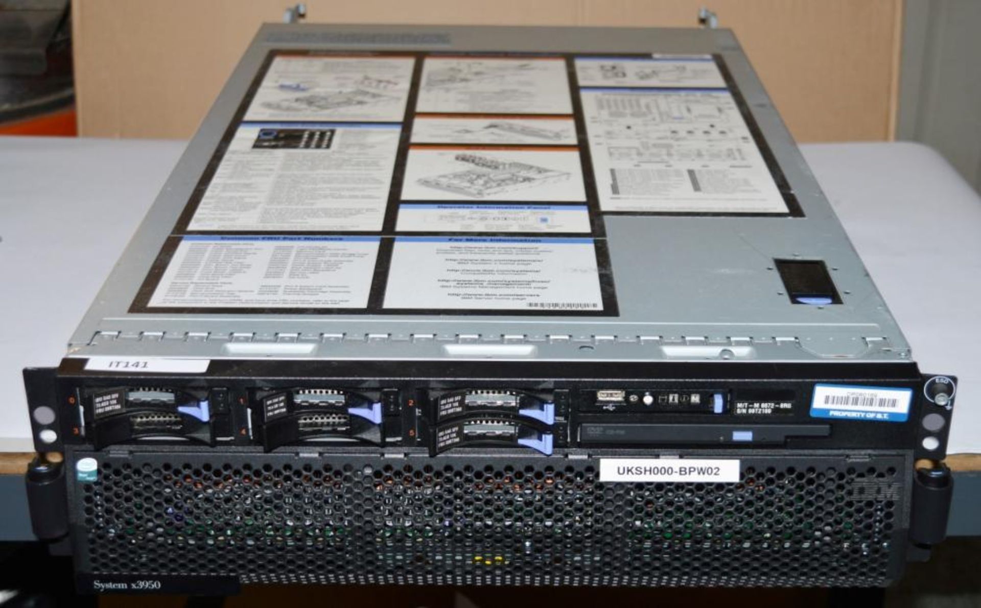 1 x IBM X3950 Server - Features Intel Xeon Processor and 32gb Ram - CL400 - Ref IT141 - Location: Al