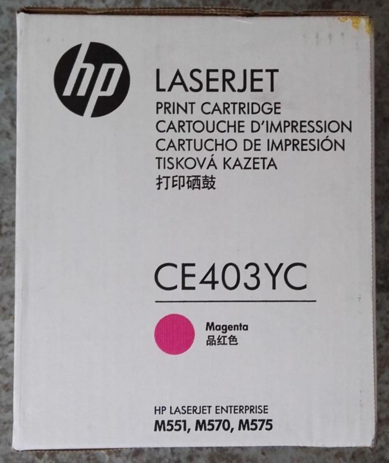 1 x HP 507Y High Capacity Magenta Original LaserJet Toner Cartridge (CE403YC) - New/Sealed/Unused - - Image 2 of 2
