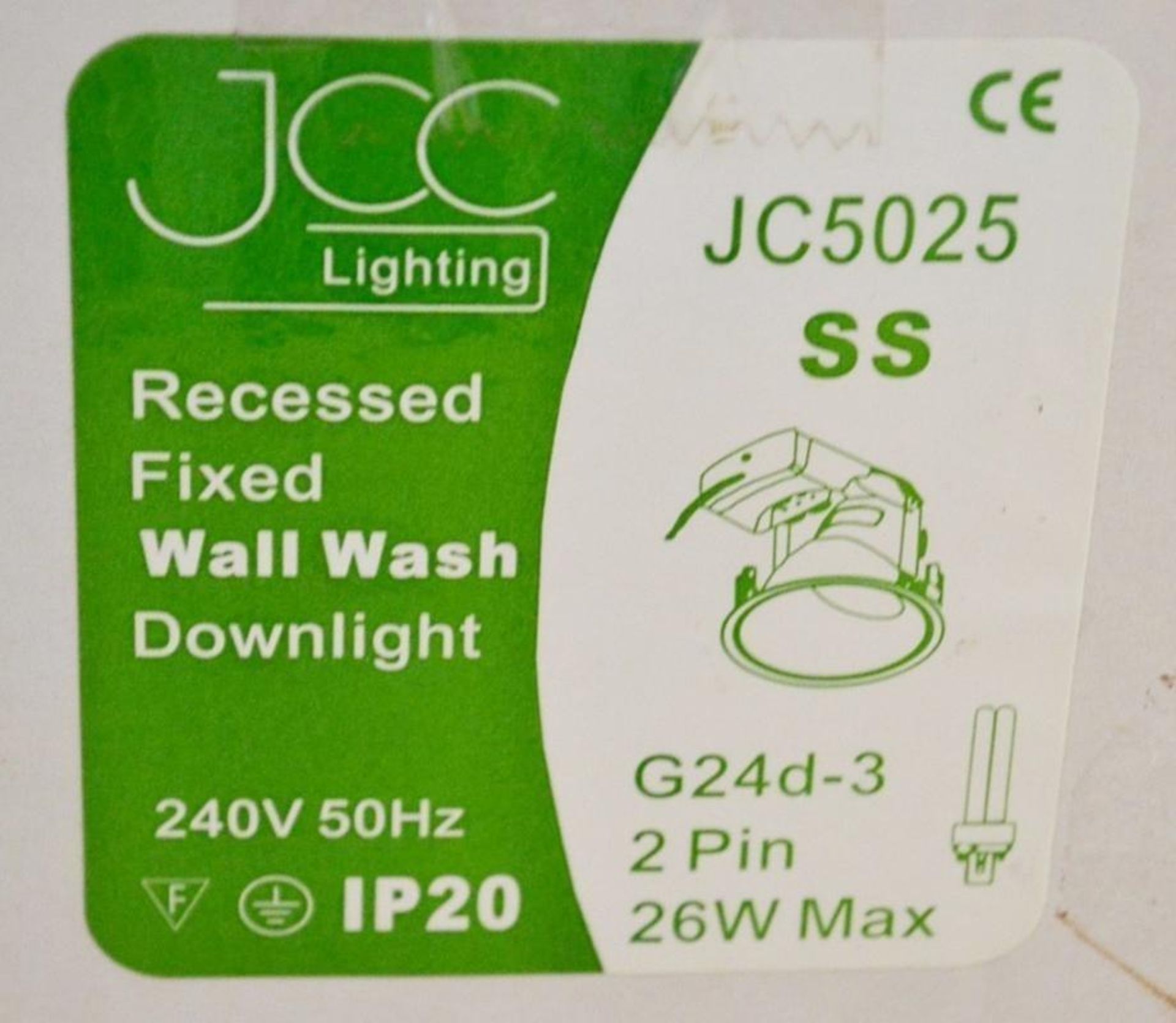 5 x JCC Lighting JC5025 Large Coral Range Commercial Recessed Downlight - Low Energy Mains Voltage - - Image 2 of 5