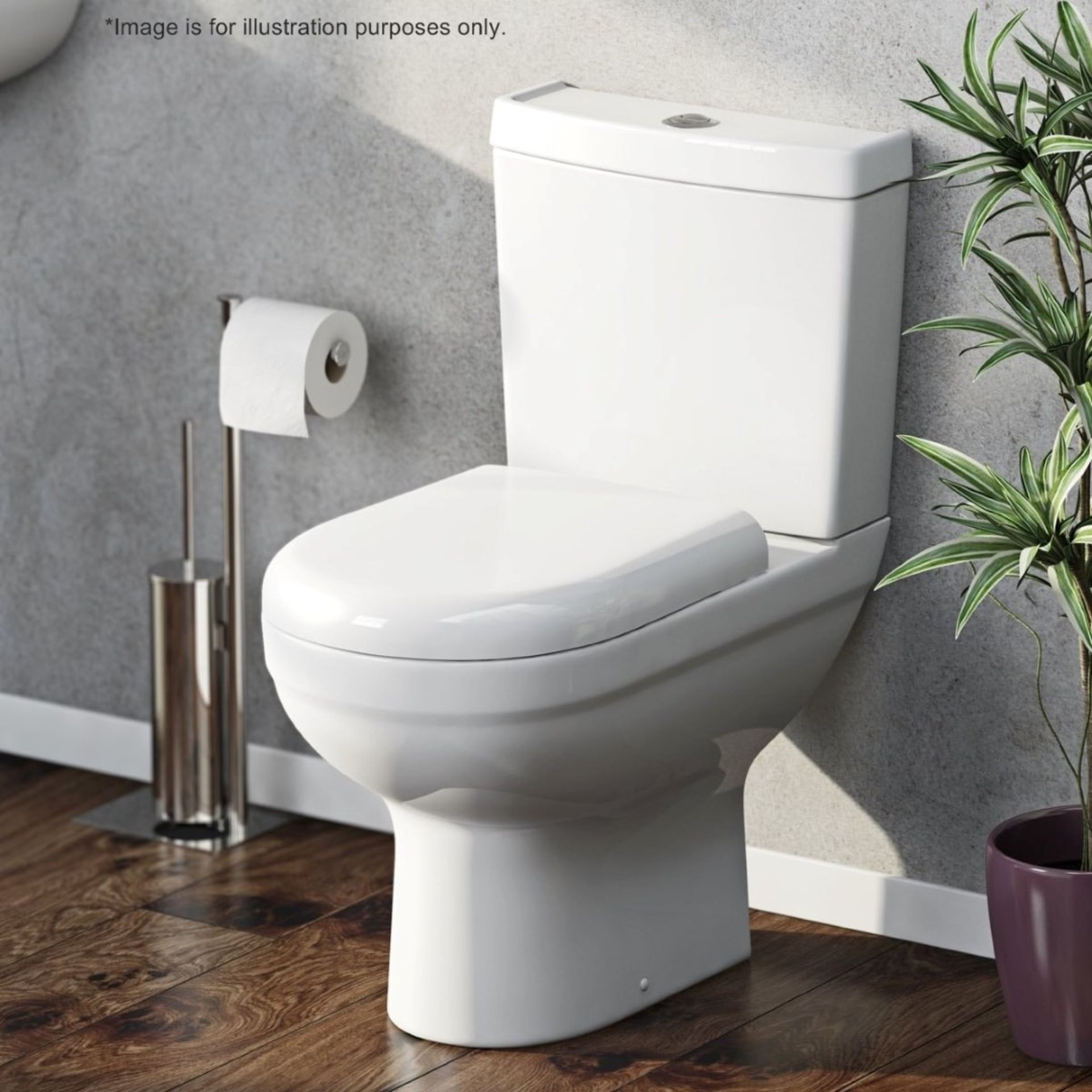 1 x COMO Close Coupled Toilet With Cistern + Soft Close Toilet Seat - Ref: GMJ016A - Unused