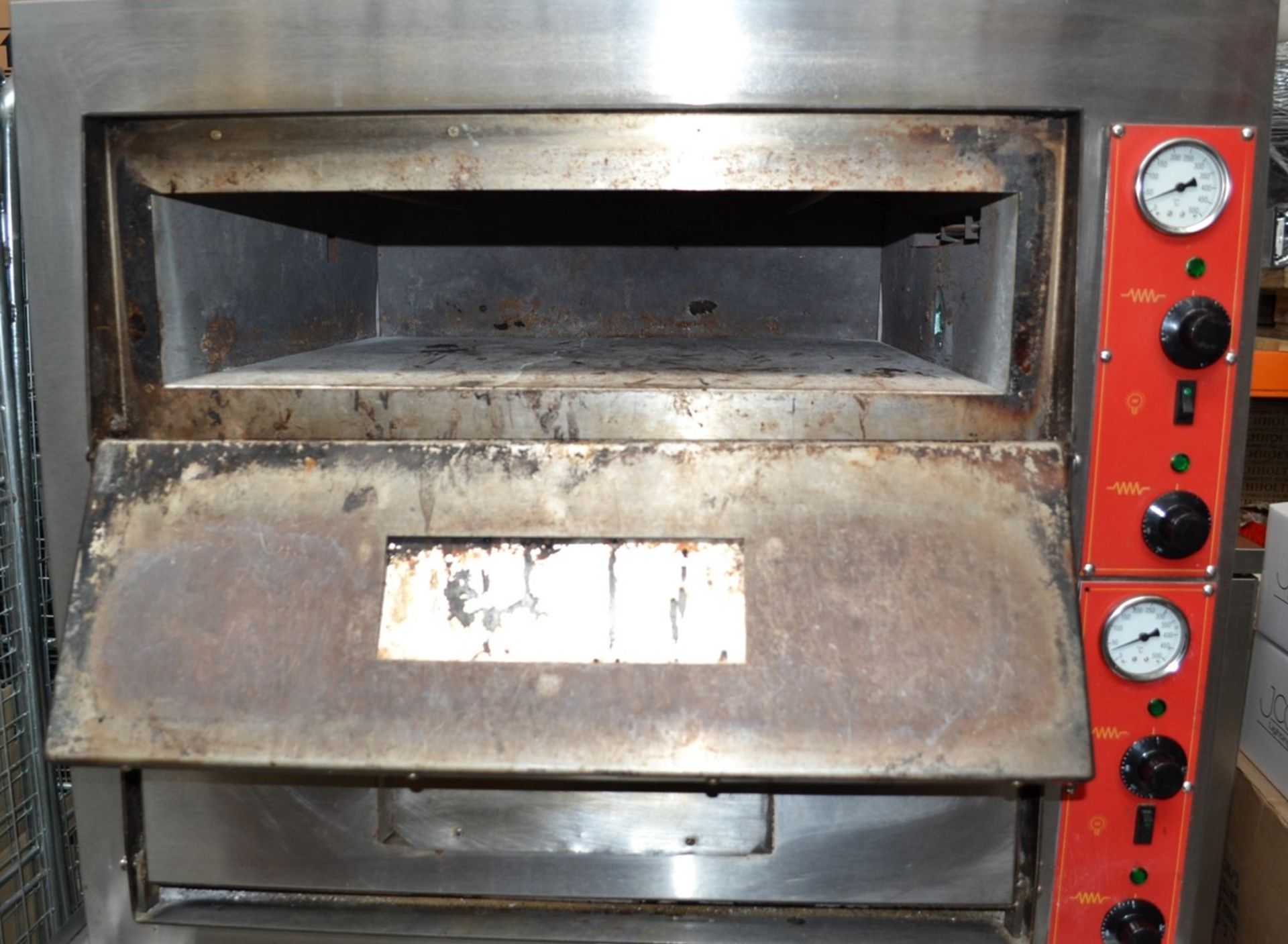 1 x Double Pizza Oven With Stand - Commercial Catering Equipment In Stainless Steel Dimensions To - Image 5 of 7