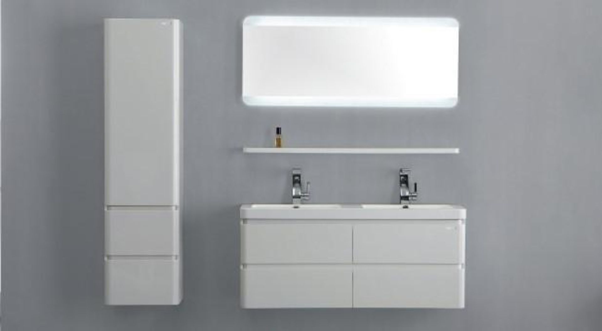 1 x Stylish Bathroom Edge Back-lit Mirror 100 - B Grade Stock - Ref:AMR11-100 - CL170 - Location: No
