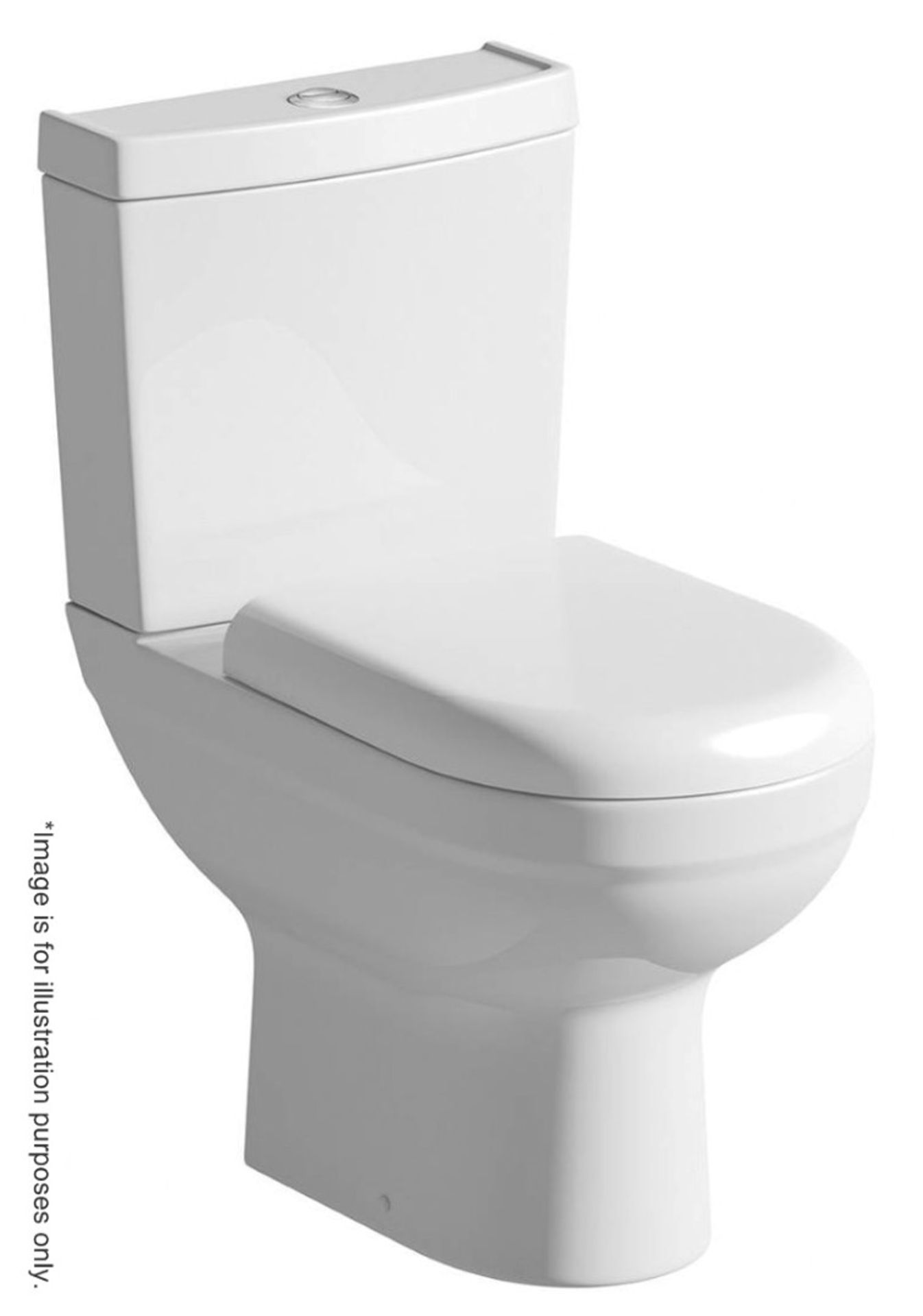 1 x COMO Close Coupled Toilet With Cistern + Soft Close Toilet Seat - Ref: GMJ016A - Unused - Image 2 of 3