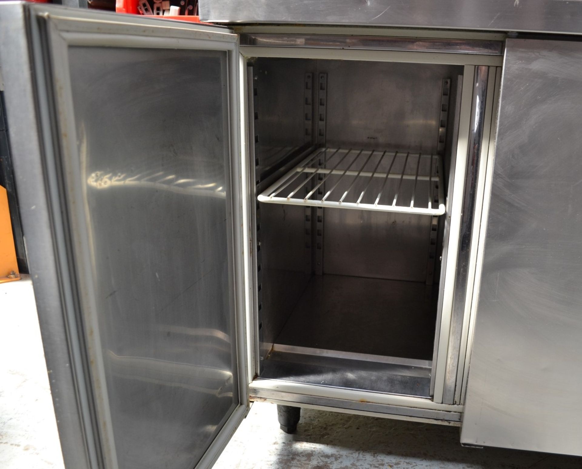 1 x Stainless Steel Commercial Refrigerated Counter With 3-Door Storage - Dimensions: W179 x D70 x H - Image 3 of 7