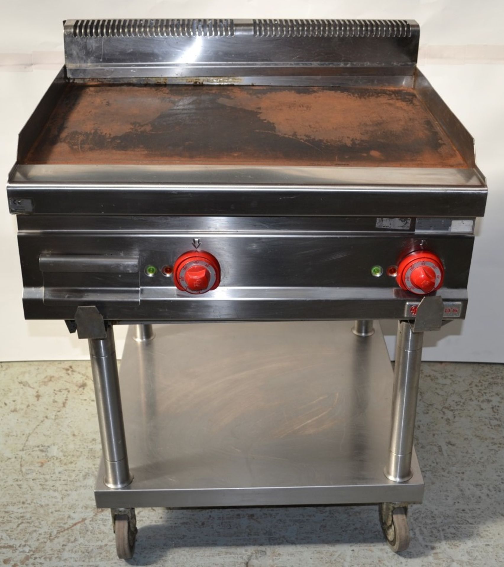 1 x Bertos E7FL8B-2 Electric Flat Surface Griddle With Stand - Dimensions: 80×70×29 cm - Presented I - Image 2 of 9