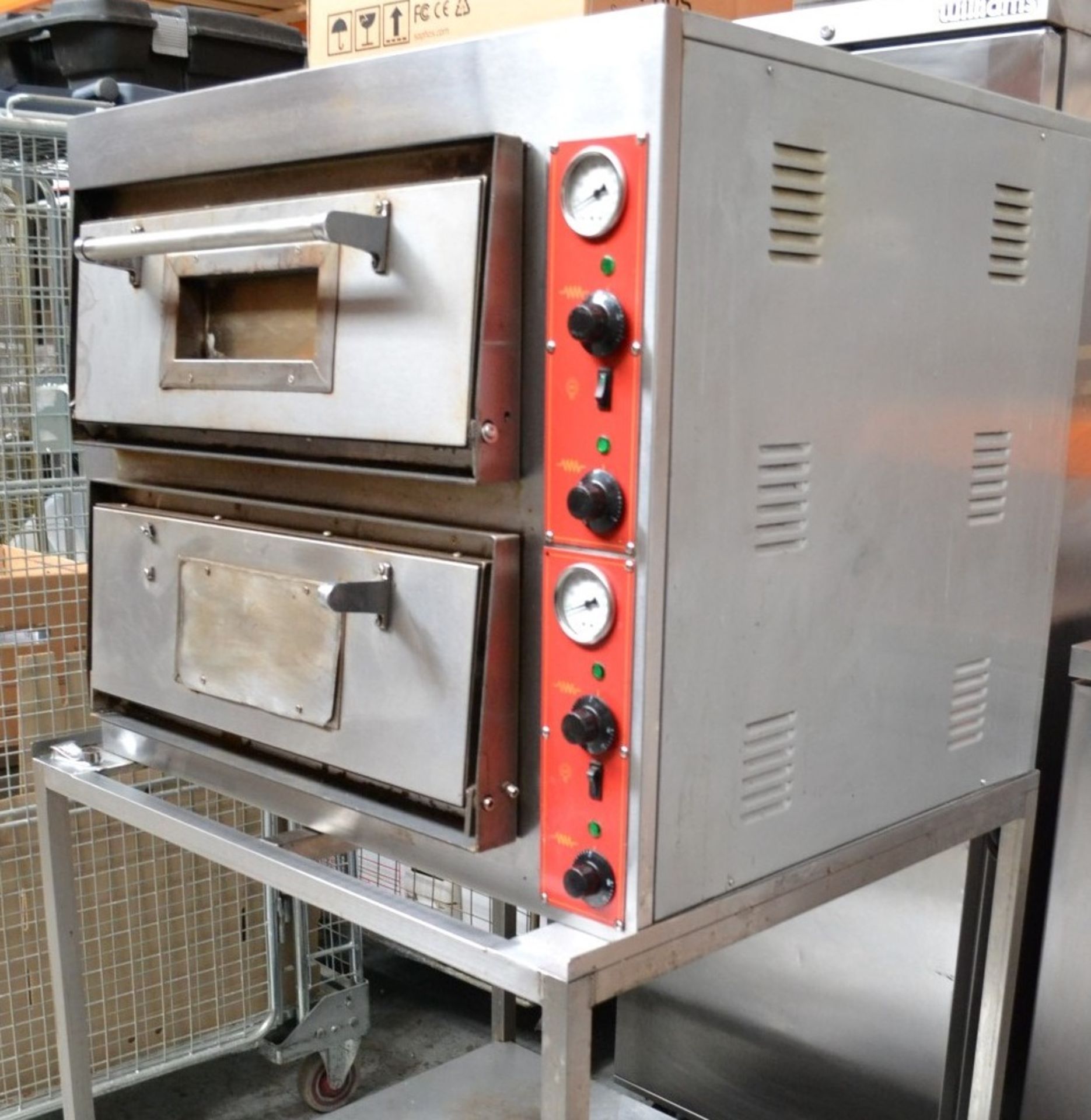 1 x Double Pizza Oven With Stand - Commercial Catering Equipment In Stainless Steel Dimensions To - Image 7 of 7