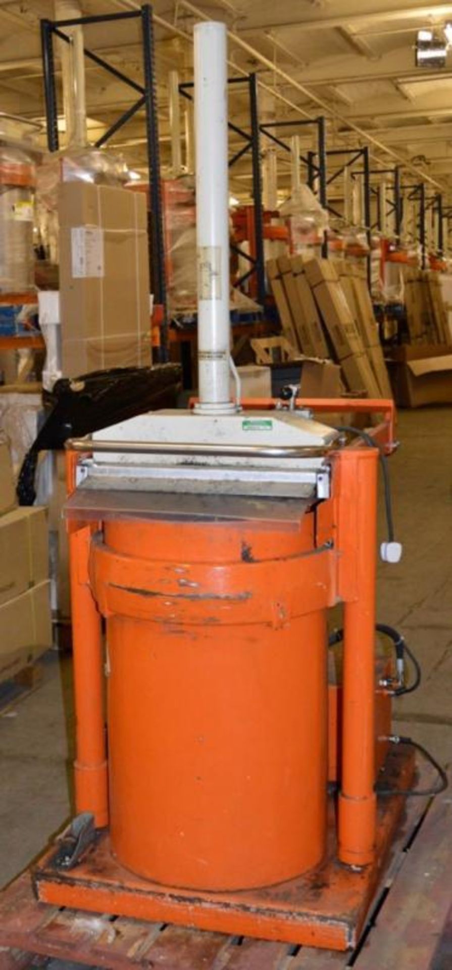 1 x Orwak 5030 Waste Compactor Bailer - Used For Compacting Recyclable or Non-Recyclable Waste - Red