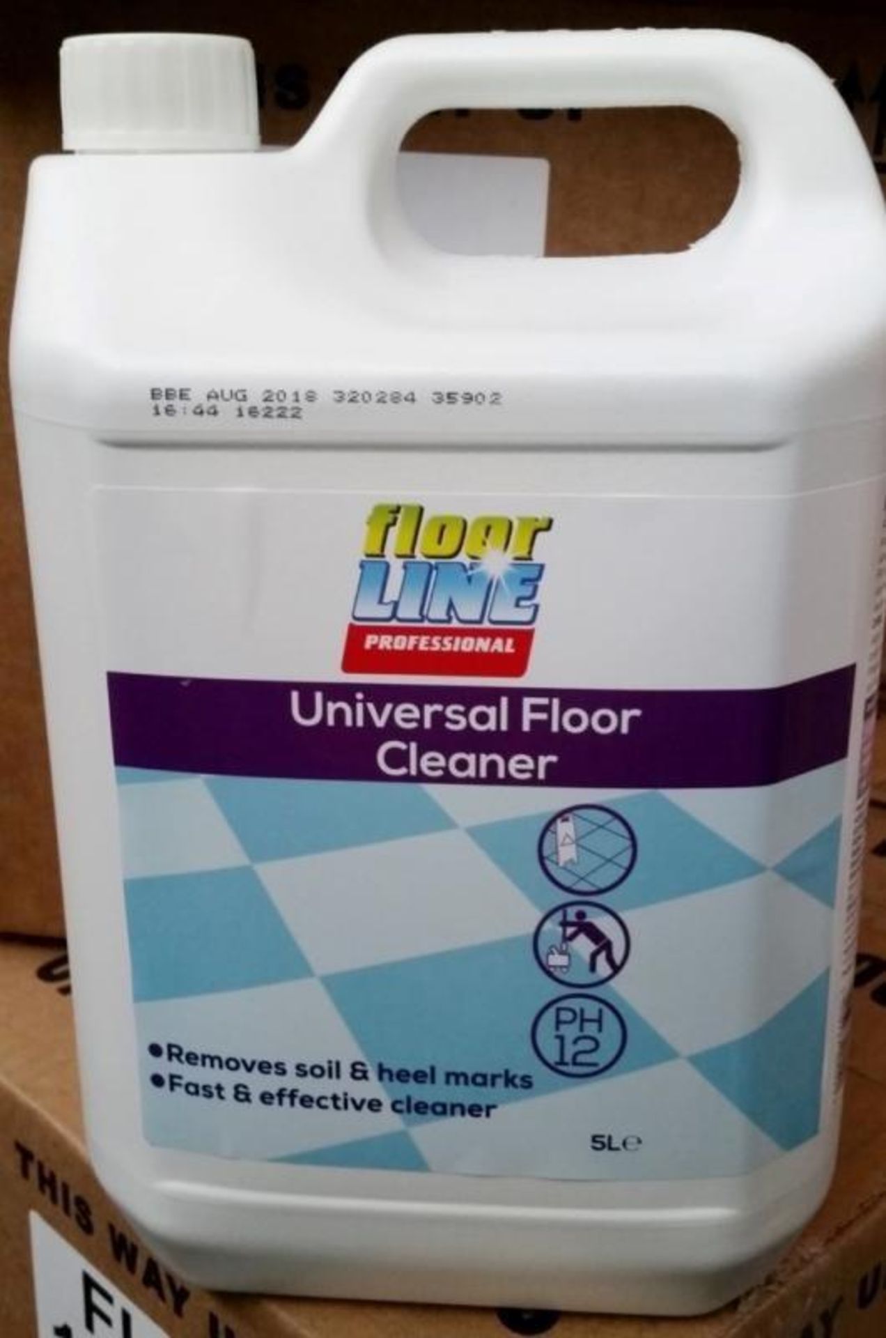 10 x Floor Line Professional 5 Litre Universal Floor Cleaner - Removes Soil & Heel Marks - Fast & Ef