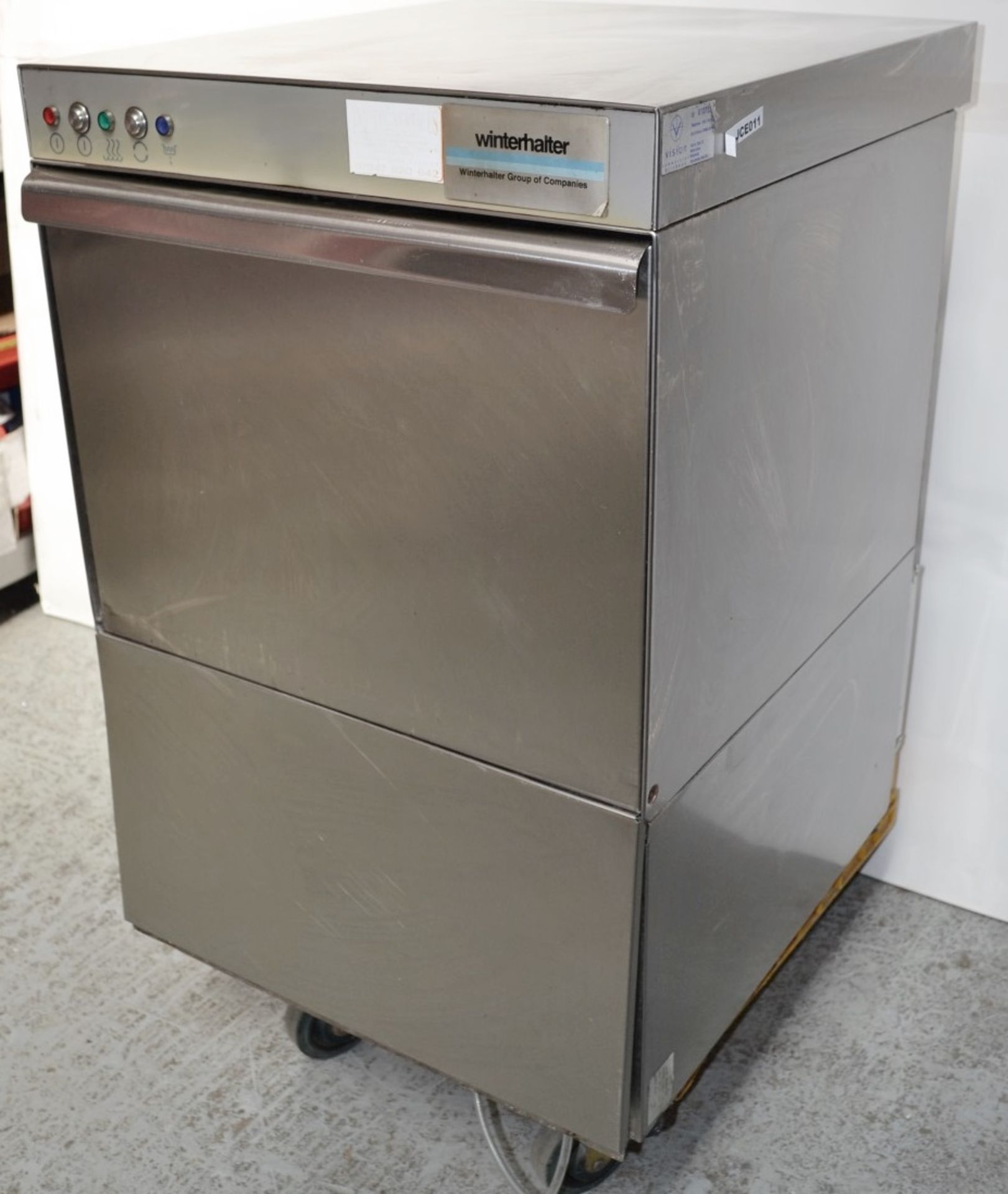 1 x Winterhalter E308-v1 Counter Height Stainless Steel Glass Washer / Dishwasher - Dimensions: D60